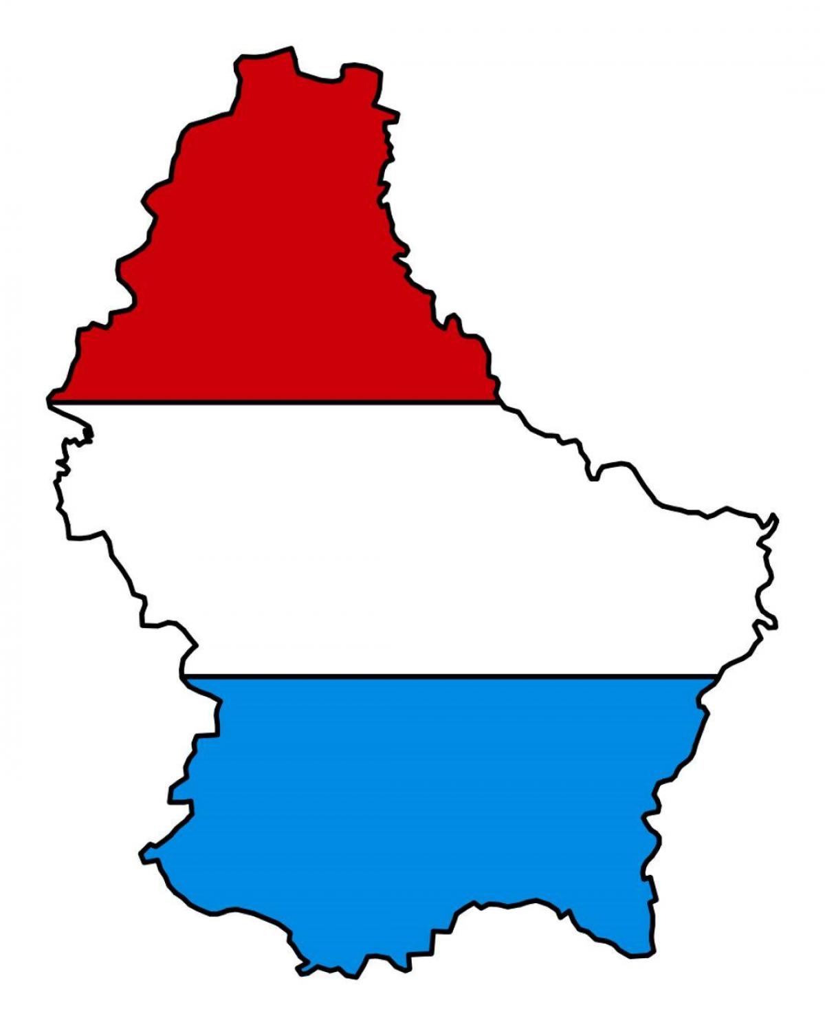 mappa di Lussemburgo bandiera 