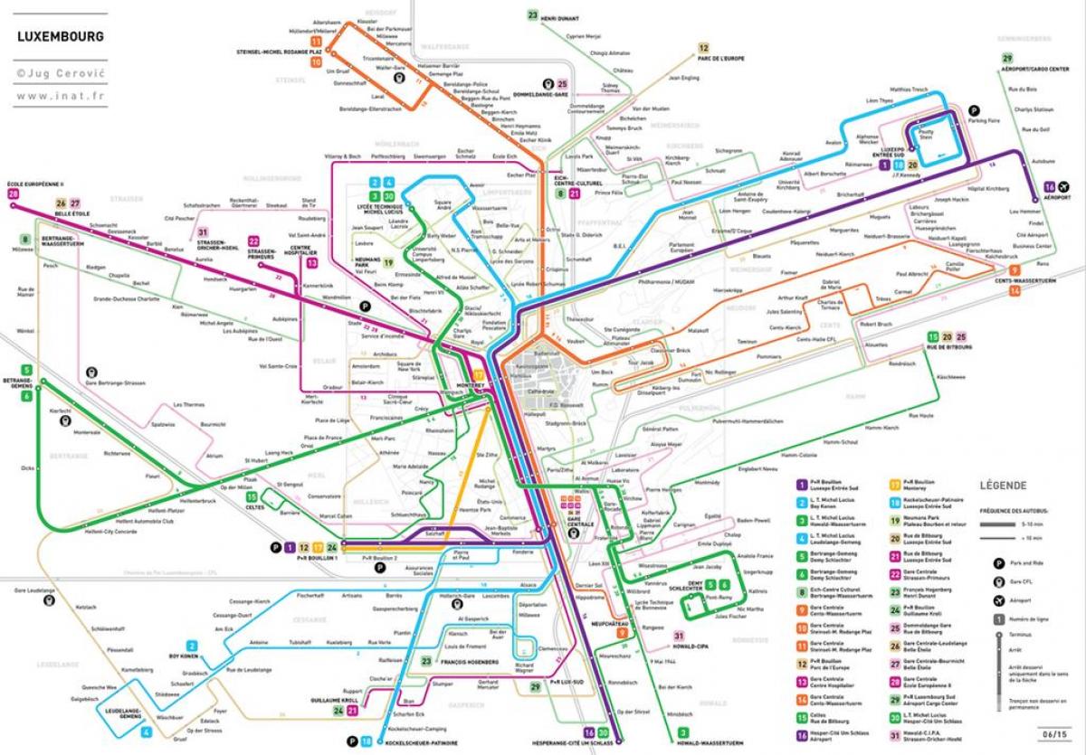 mappa di Lussemburgo metro