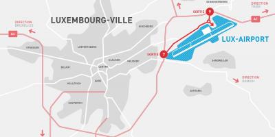 Mappa di Lussemburgo aeroporto