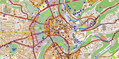 Mappa della città di Lussemburgo