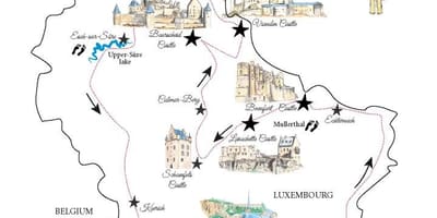 Mappa di Lussemburgo castelli